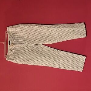 Lands' End Mid Rise Seersucker Pants sz 6